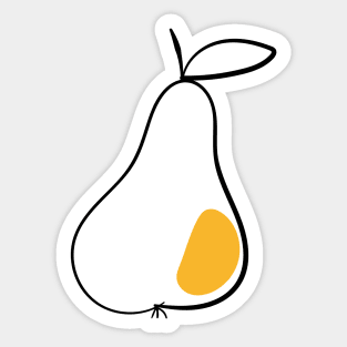 Pear doodle sketch Sticker